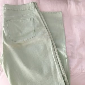 NYDJ. Never worn. Mint green. Ankle length. Slim.